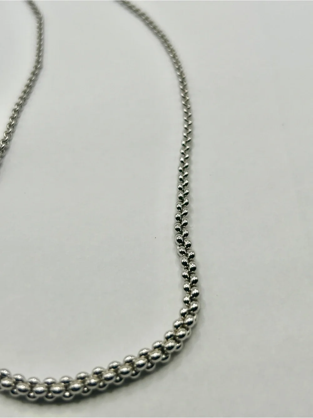 Monet Silver-Tone Double Beaded Chain Necklace - Women Jewelry